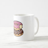 Cute Kawaii Stacked Donuts Illustration Kaffeetasse (VorderseiteRechts)