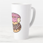 Cute Kawaii Stacked Donuts Illustration Milchtasse (Rechte Ecke)