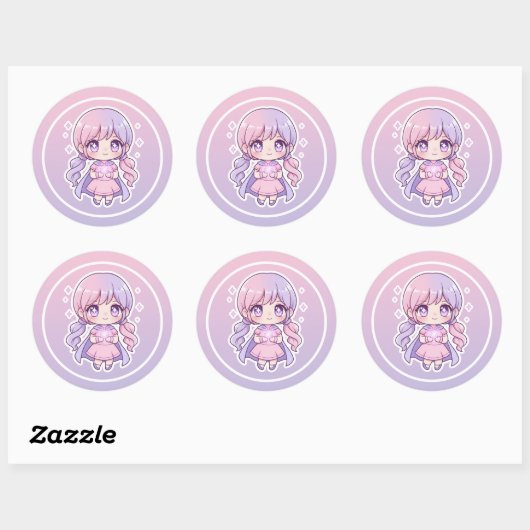 Cute kawaii stickers (Blatt)