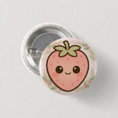 Cute Kawaii Strawberry Button (Vorne & Hinten)