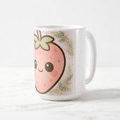 Cute Kawaii Strawberry Mug Kaffeetasse (VorderseiteRechts)