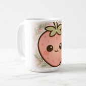 Cute Kawaii Strawberry Mug Kaffeetasse (Vorderseite Links)