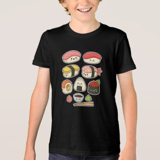 Cute Kawaii Sushi Characters - Japanese Food Lover Tri-Blend Shirt