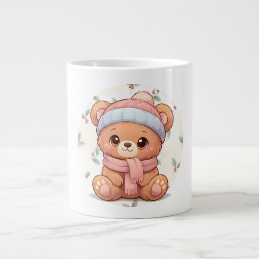 Cute Kawaii Teddy Bear Mug Jumbo-Tasse (Vorderseite)