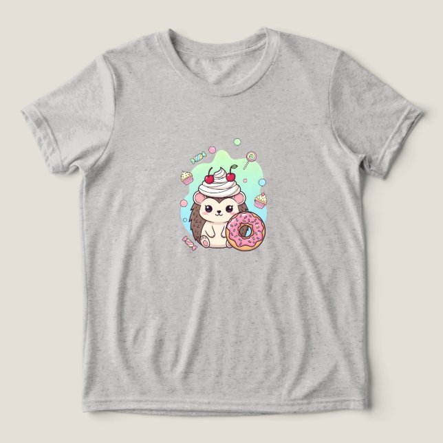 Cute kawaii  Tri-Blend shirt (Design Vorderseite)