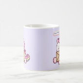 Cute Kawaii Unicorn Love Illustration Kaffeetasse (Mittel)