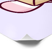 Cute Kawaii Unicorn Love Illustration Poster (Ecke)