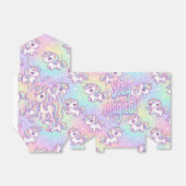Cute Kawaii Unicorn Pastel Rainbow Magical Geschenkschachtel (Ungefaltet)