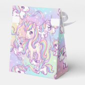 Cute Kawaii Unicorn Pastel Rainbow Magical Geschenkschachtel (Rückseite)