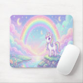 Cute Kawaii Unicorn Pastel Rainbow Magical Mousepad (Mit Mouse)
