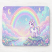 Cute Kawaii Unicorn Pastel Rainbow Magical Mousepad (Vorne)