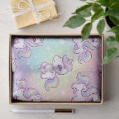 Cute Kawaii Unicorn Pastel Rainbow Magical Seidenpapier (Geschenk)