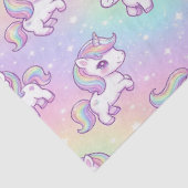 Cute Kawaii Unicorn Pastel Rainbow Magical Seidenpapier (Ausschnitt)