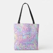 Cute Kawaii Unicorn Pastel Rainbow Magical Tasche (Rückseite)