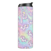 Cute Kawaii Unicorn Pastel Rainbow Magical Thermosbecher (Nach links gedreht)