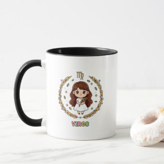 Cute Kawaii Virgo Zodiac Sign Tasse