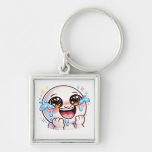 Cute Kawaii Weinend Lachend vor Freude Glückliche  Schlüsselanhänger