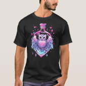 Cute Kawaii Witch Owl Crystal Alchemy Pastel Goth T-Shirt (Vorderseite)