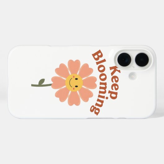 Cute "Keep Blooming" Positive Quote Case-Mate iPhone Hülle (Rückseite (Horizontal))