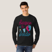 Cute Keeper of Gender  baby reveal party idea T-Shirt (Vorne ganz)