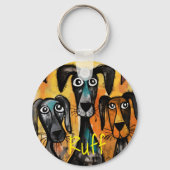 Cute Key Chain Kitten Cat & Dog Puppy Flip it Schlüsselanhänger (Rückseite)