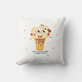 Cute kid pillow Add A Topping Addie Creamy Dreamie Kissen