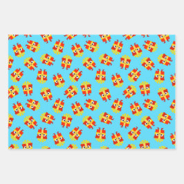 Cute Kids’ Christmas Wrapping Paper Geschenkpapier Set