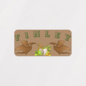 Cute Kids Dinosaur Day Care School Clothing Label Etiketten (Design 1)