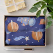 Cute Kids Outer Space Astronaut Seidenpapier (Geschenk)