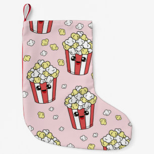 Cute kids pattern Colorful pop corn on the abstrac Kleiner Weihnachtsstrumpf