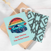 Cute Kids Retro Sun Valentines Car Mitteilungskarte