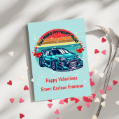 Cute Kids Retro Sun Valentines Car Mitteilungskarte