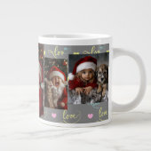 Cute Kids Santa Photo Collage Mug Jumbo-Tasse (Rechts)