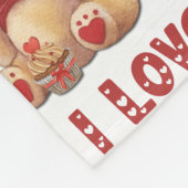 Cute Kid's Teddy Bear I Love You Valentine Fleecedecke (Ecke)