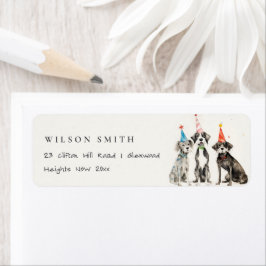 Cute Kids Watercolor Pawty Dog Birthday Party