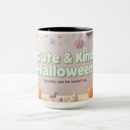 🧡 ✨ “Cute & Kind Halloween” Collection 🎃🌿 Tasse (Zentrum)