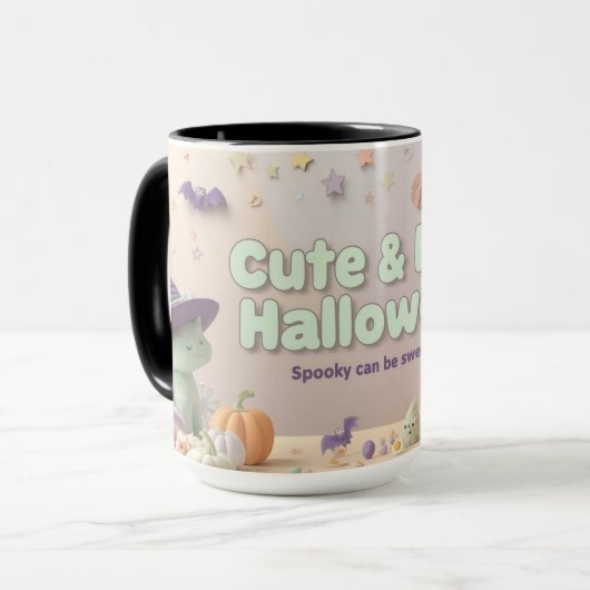 🧡 ✨ “Cute & Kind Halloween” Collection 🎃🌿 Tasse (Vorderseite Links)