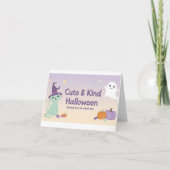 🧡 ✨ „Cute & Kind Halloween“-Kollektion Einladung (Vorderseite)