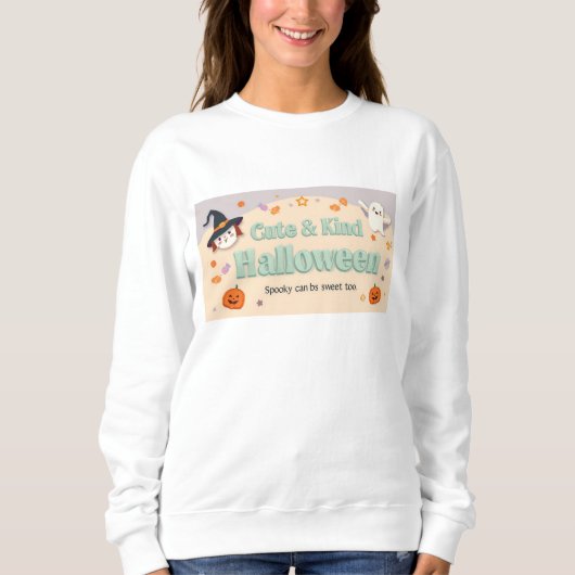🧡 ✨ „Cute & Kind Halloween“ Kollektion 🎃🌿 Sweatshirt (Vorderseite)