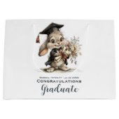  Cute Kindergarten Graduation Bunny Design Große Geschenktüte (Vorderseite)