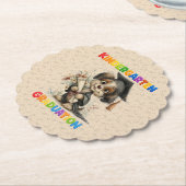  Cute Kindergarten Graduation Puppy Illustration Untersetzer (angewinkelt)