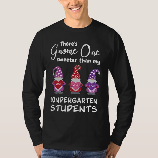 Cute Kindergarten Teacher Valentine's Day Gnomes T-Shirt (Vorderseite)