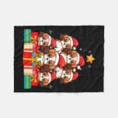 Cute King Charles Cavalier Le Dog Christmas Tree X Fleecedecke (Vorderseite (Horizontal))