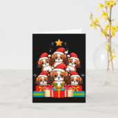 Cute King Charles Cavalier Le Dog Christmas Tree X Karte (Gelbe Blume)