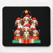 Cute King Charles Cavalier Le Dog Christmas Tree X Mousepad (Vorne)
