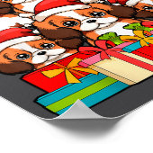 Cute King Charles Cavalier Le Dog Christmas Tree X Poster (Ecke)