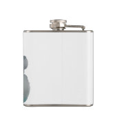 Cute  king Lion Sleeping On The Moon               Flachmann (Rückseite)