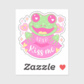 Cute Kiss Me Frog - Xoxo Aufkleber (Blatt)