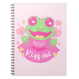 Cute Kiss Me Frog - Xoxo Notizblock