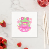 Cute Kiss Me Frog - Xoxo Serviette (Beispiel)